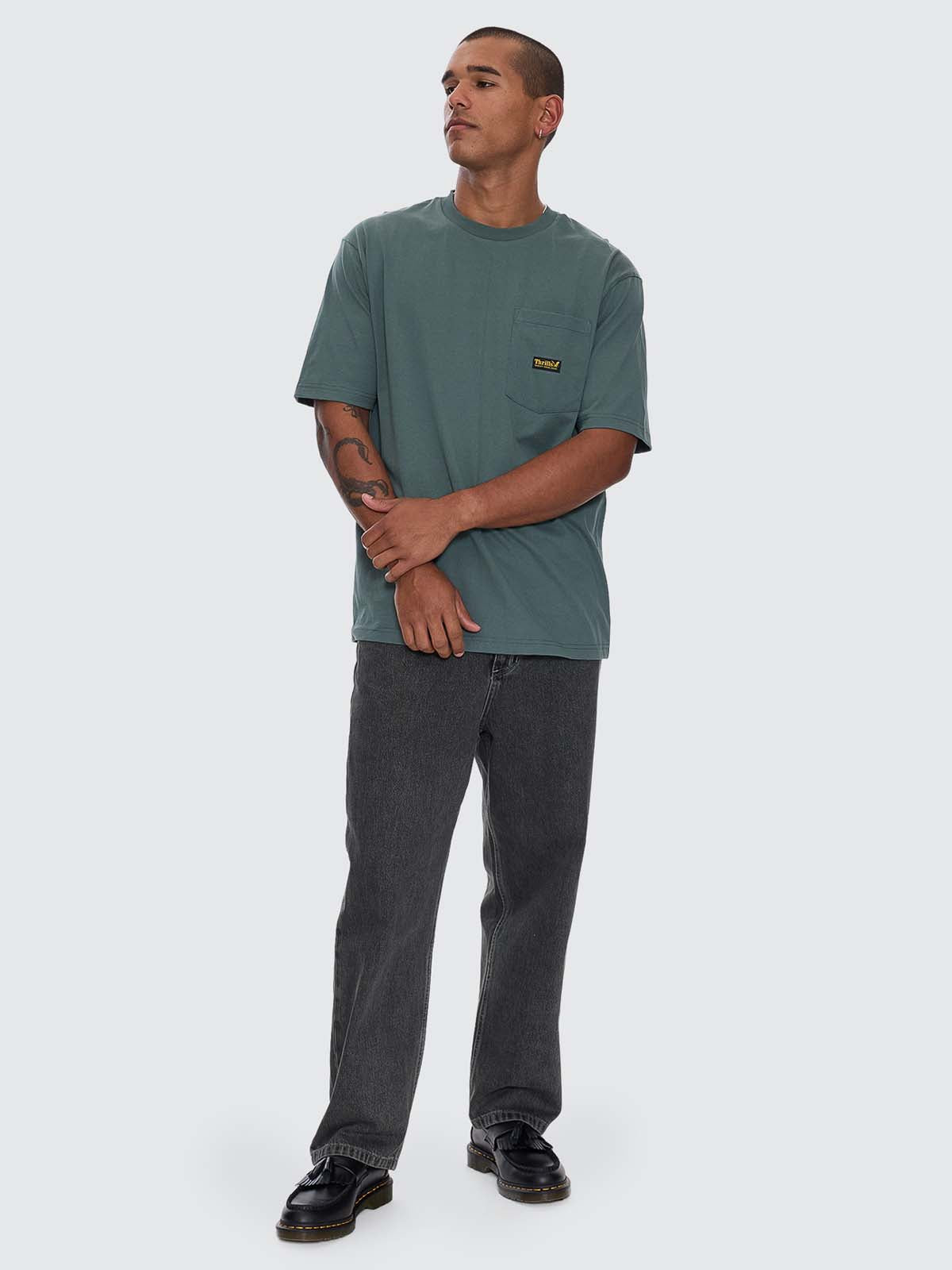 Thrills Union Oversize Pocket Tee - Sea Pine XS