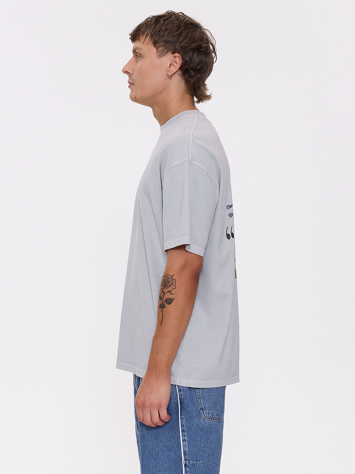 Adapt Box Fit Oversize Tee - Glacier Grey
