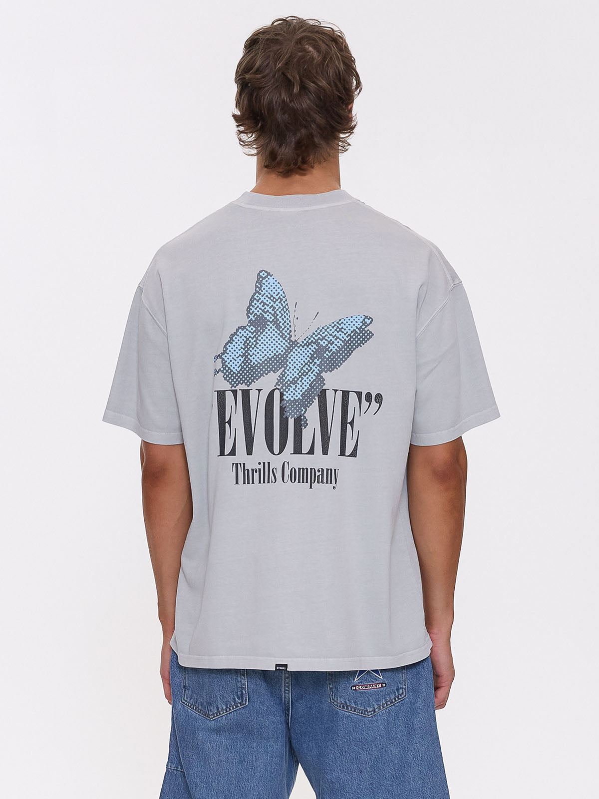 Adapt Box Fit Oversize Tee - Glacier Grey