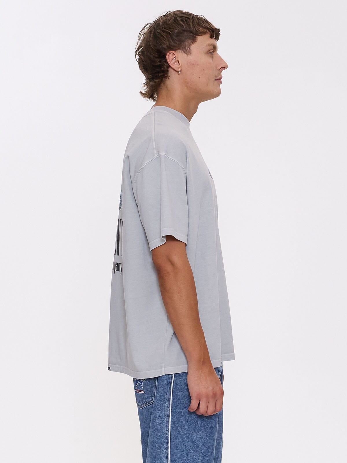 Adapt Box Fit Oversize Tee - Glacier Grey