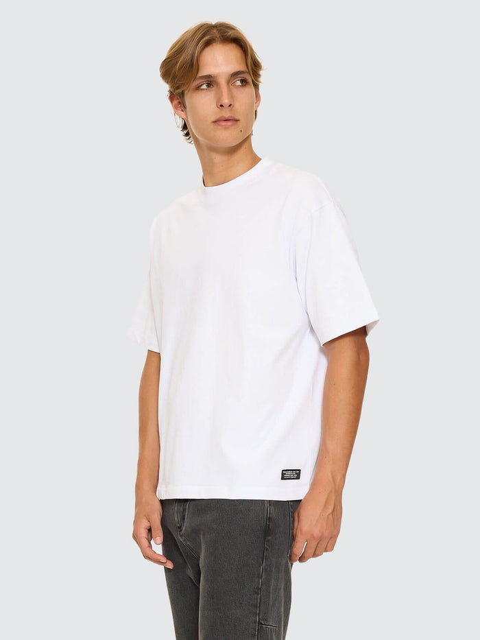 Thrills Military Box Fit Oversized Cropped Tee - White