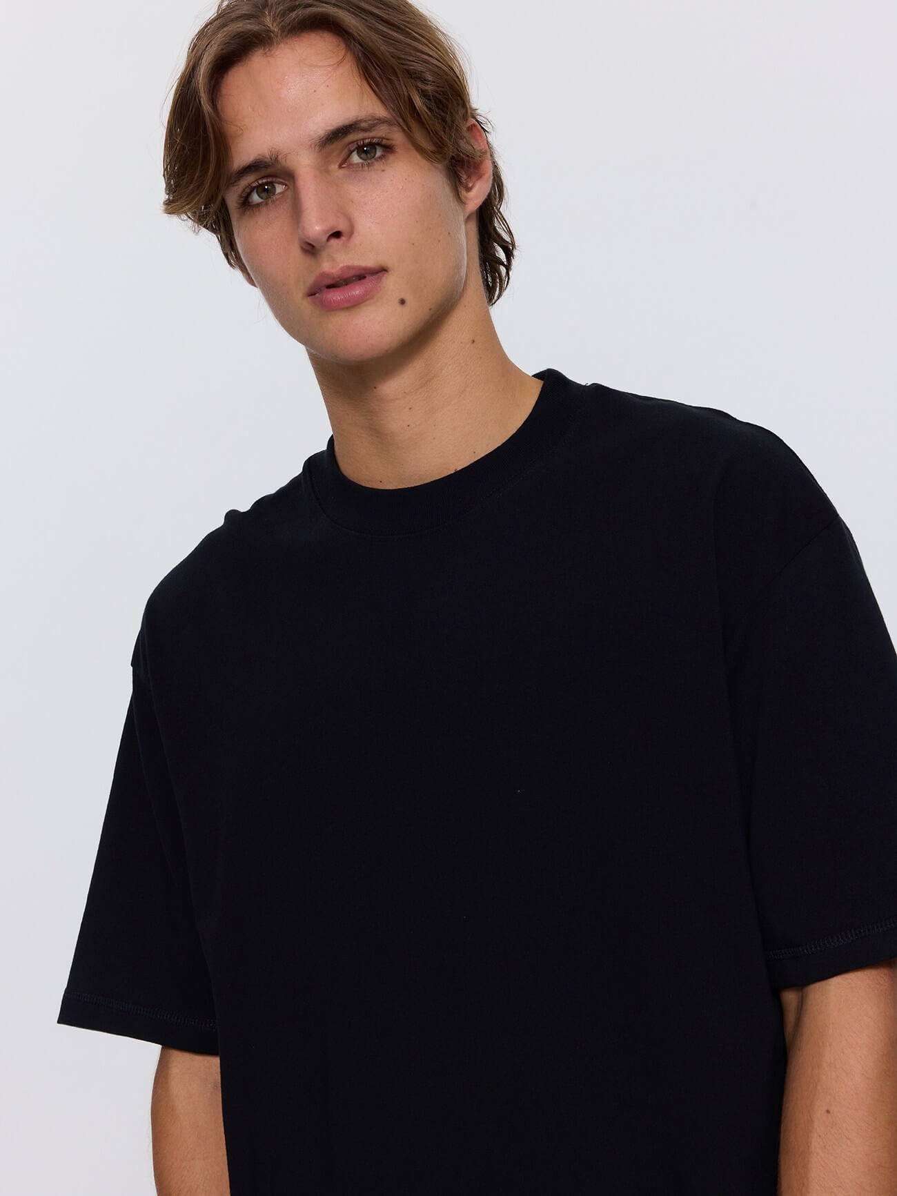 Thrills Military Box Fit Oversized Cropped Tee - Black XS