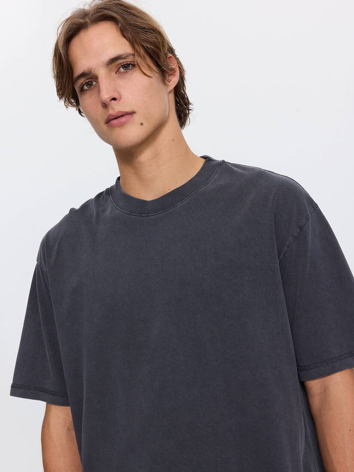 Thrills Military Box Fit Oversized Cropped Tee - Dark Charcoal XS