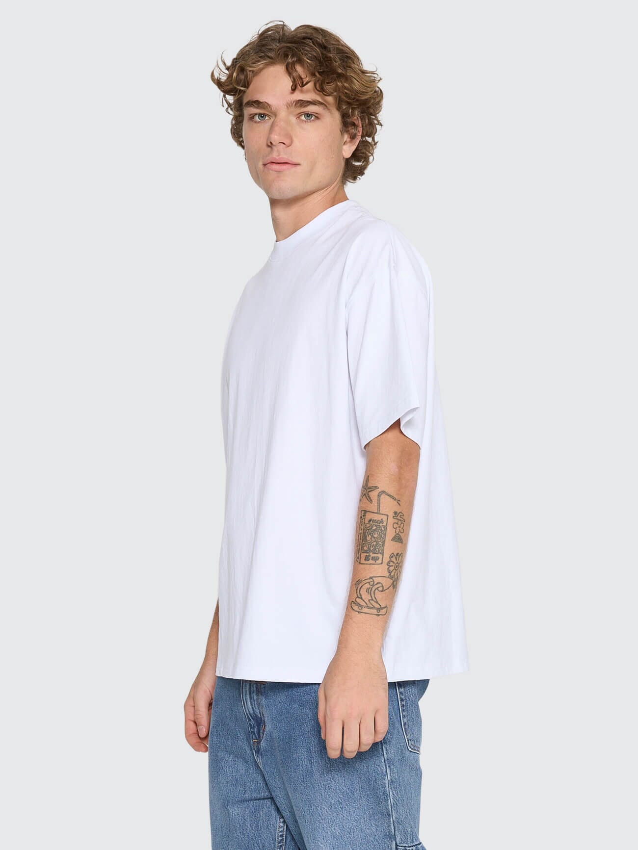 Thrills Service Box Fit Oversize Tee - White XS