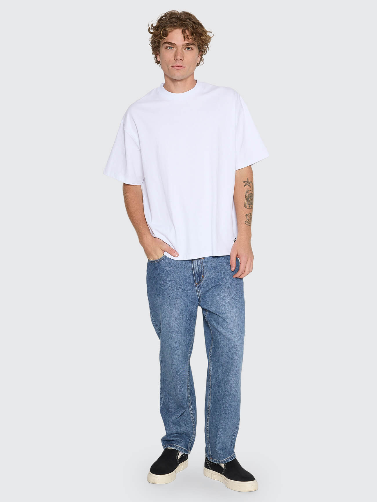 Thrills Service Box Fit Oversize Tee - White XS