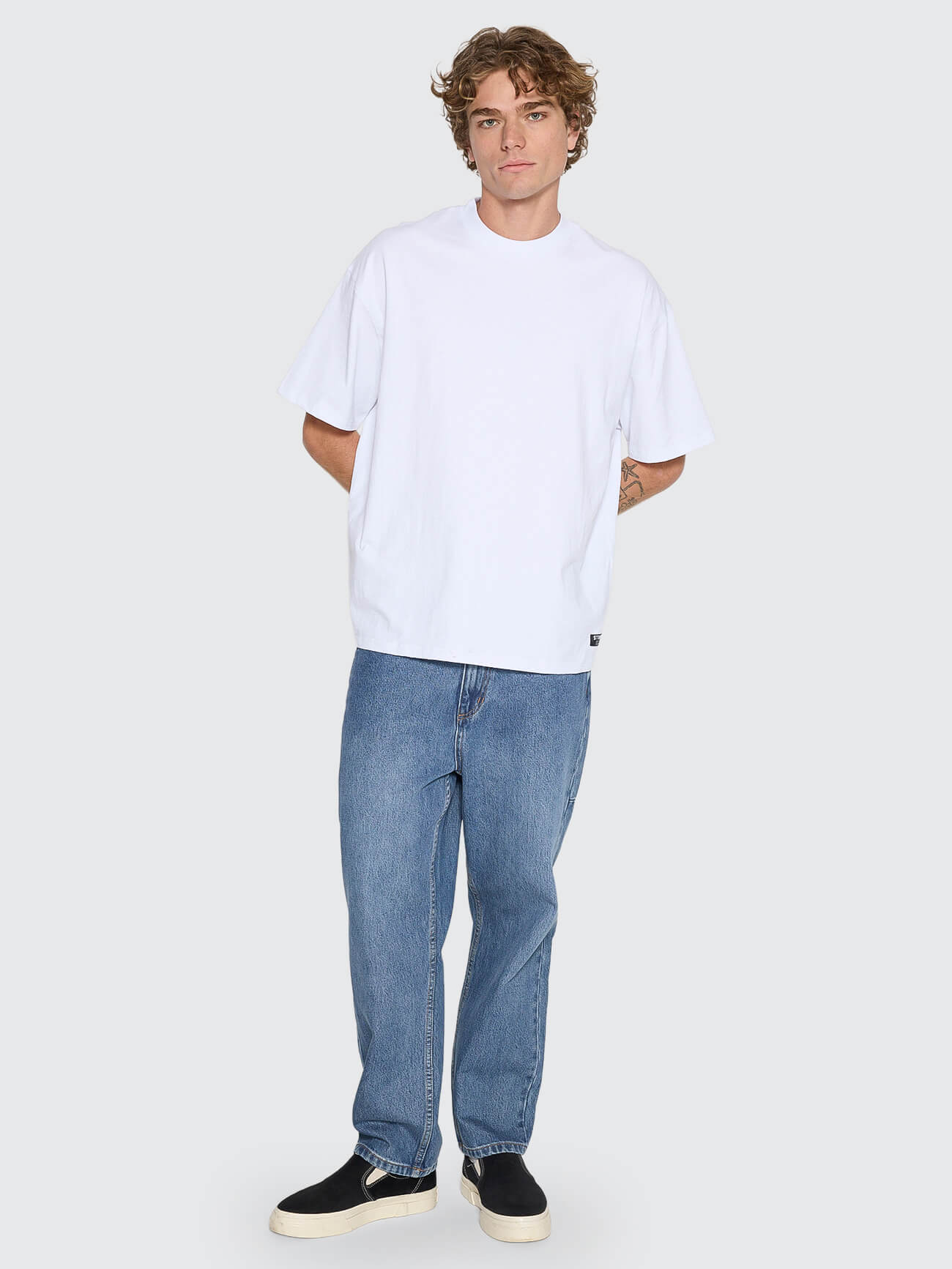 Thrills Service Box Fit Oversize Tee - White XS