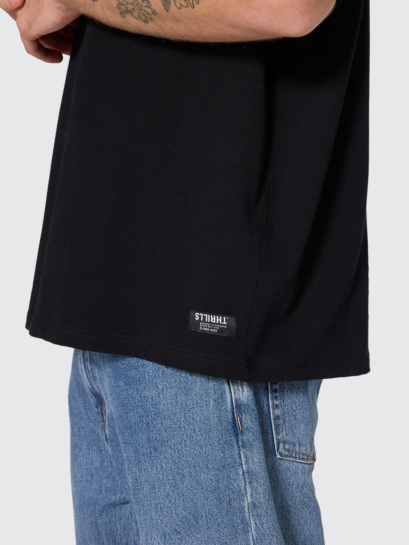 Thrills Service Box Fit Oversize Tee - Black XS