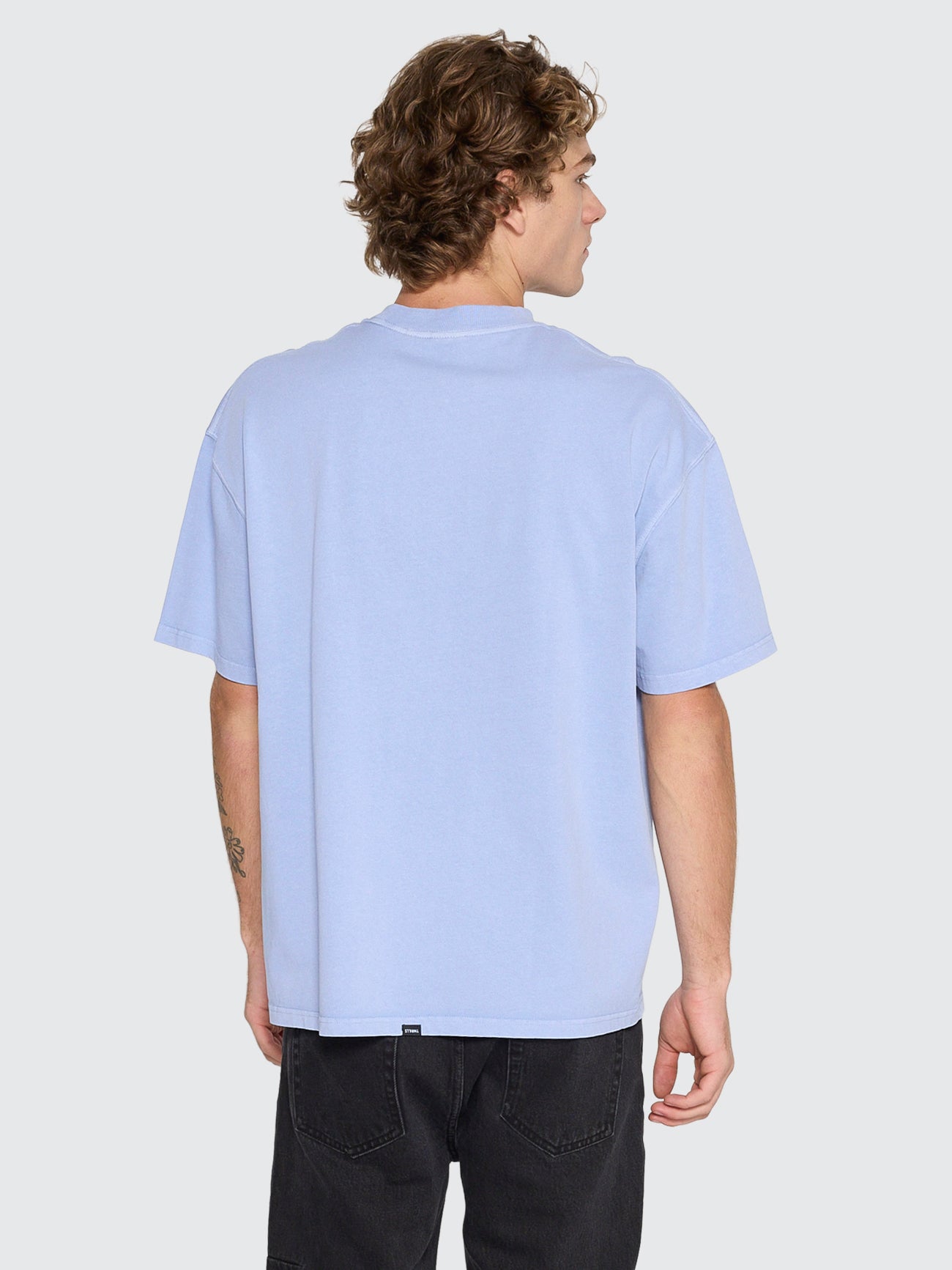 Thrills Service Heavy Weight Box Fit Oversize Tee - Cornflower Blue