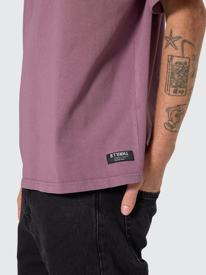 Thrills Service Box Fit Oversize Tee - Vintage Mauve XS
