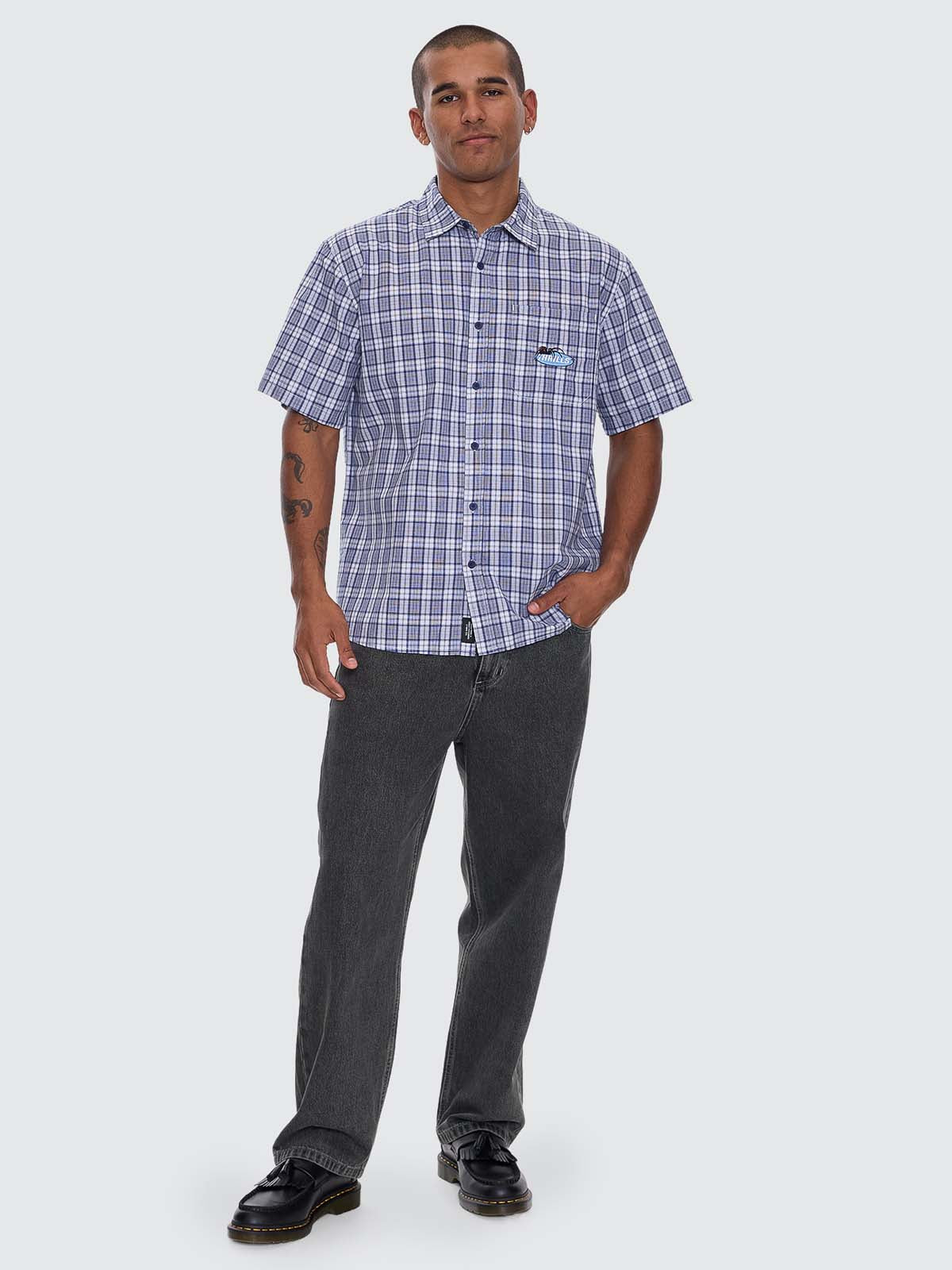 Trust In Us Short Sleeve Shirt - Twilight Blue XS