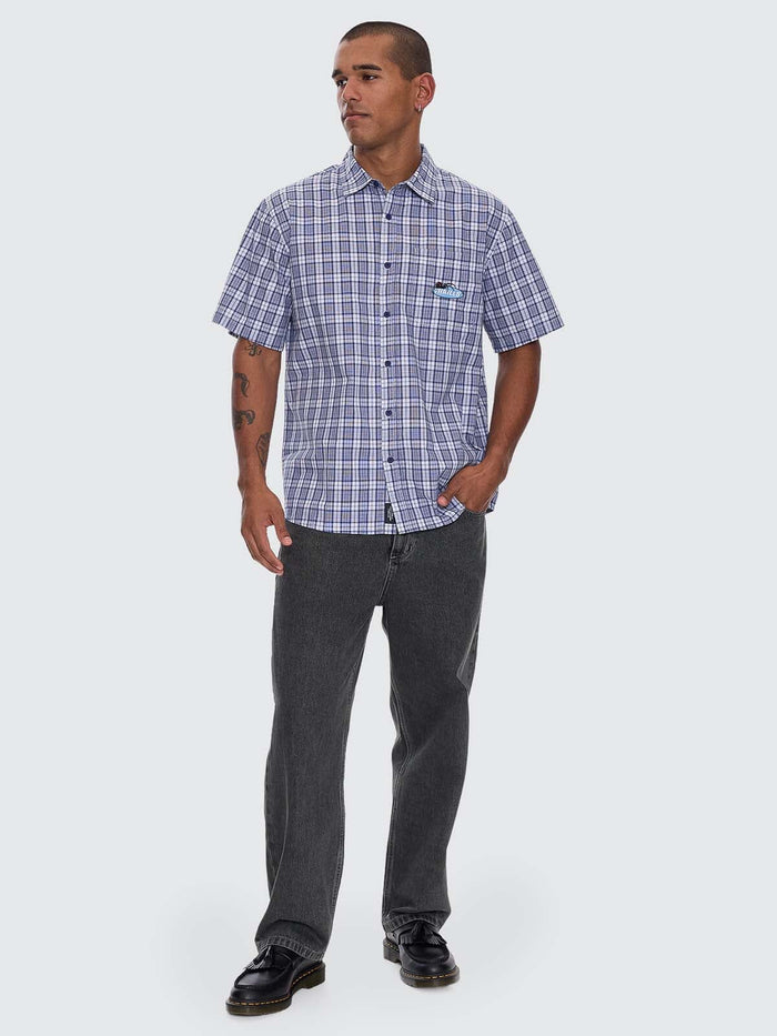 Trust In Us Short Sleeve Shirt - Twilight Blue XS