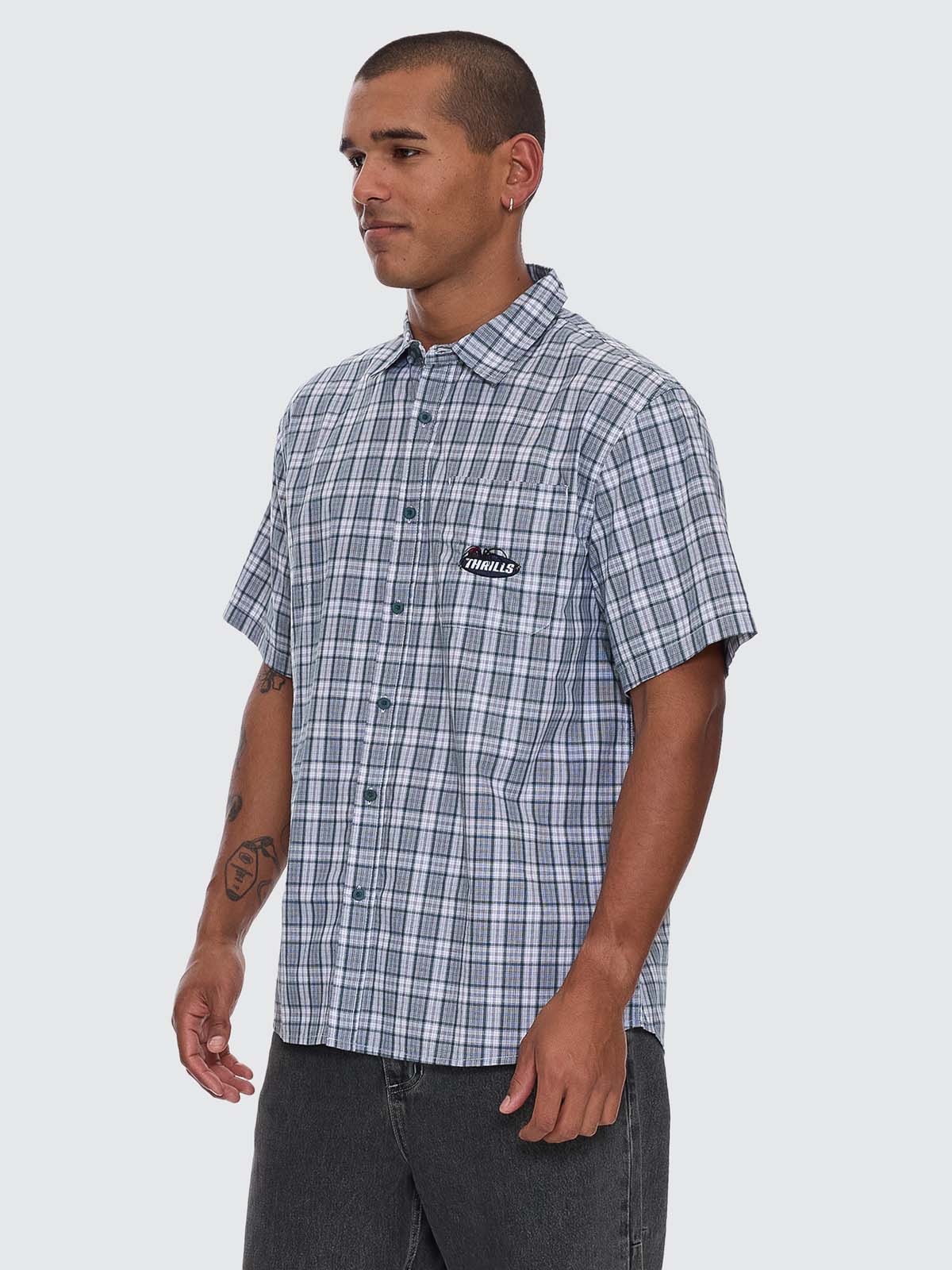 Trust In Us Short Sleeve Shirt - Forest XS