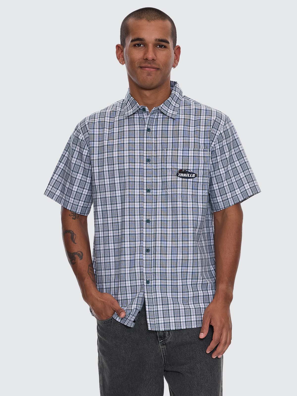 Trust In Us Short Sleeve Shirt - Forest XS