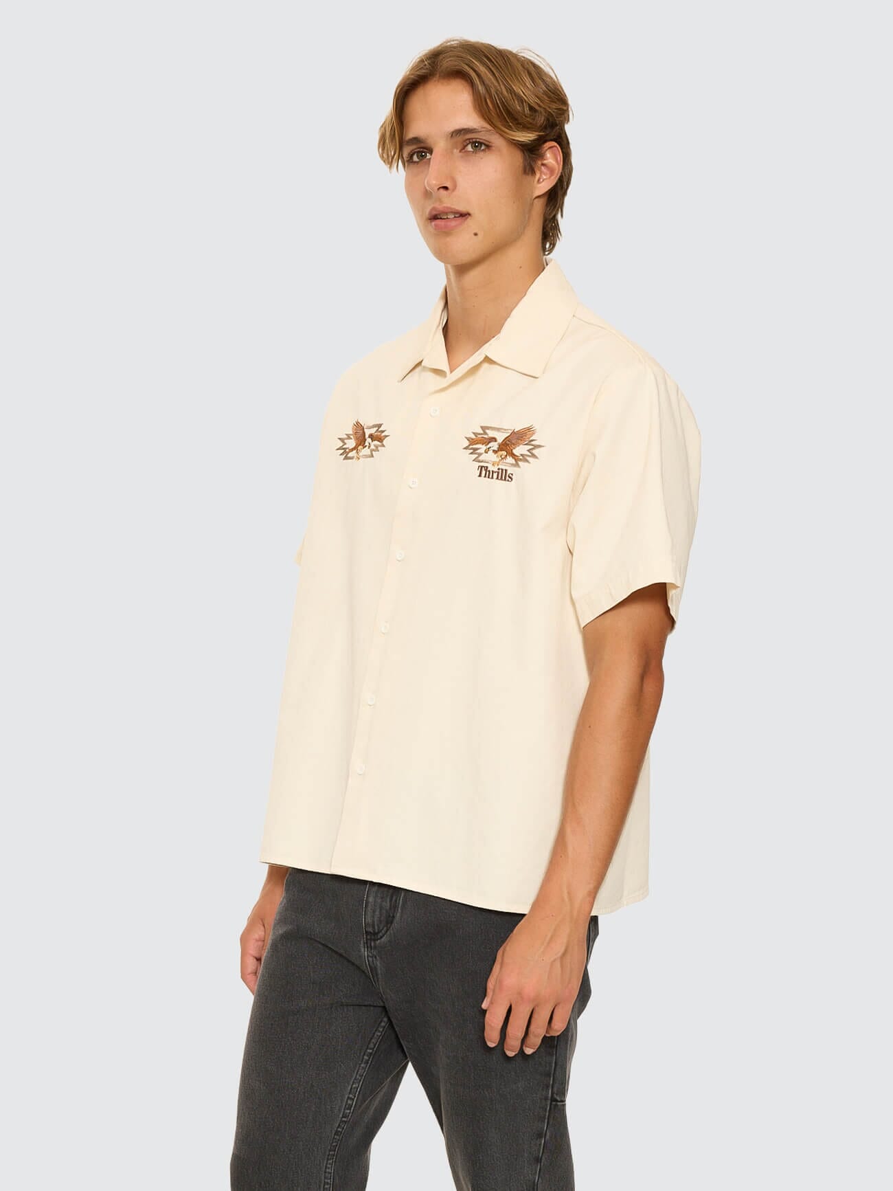1st Grade Service Short Sleeve Work Shirt - Unbleached