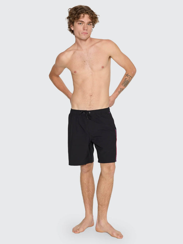 Anarchy In Paradise Elastic Waist Boardshort - Black 26