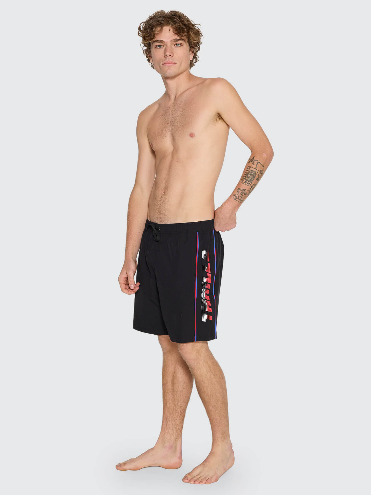 Anarchy In Paradise Elastic Waist Boardshort - Black 26