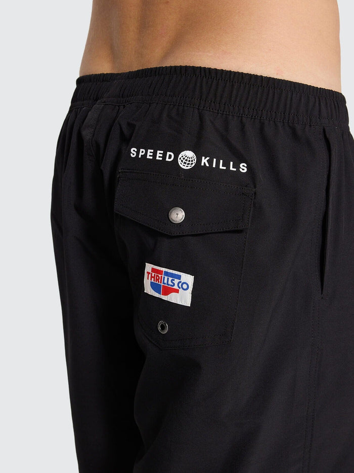 Anarchy In Paradise Elastic Waist Boardshort - Black 26