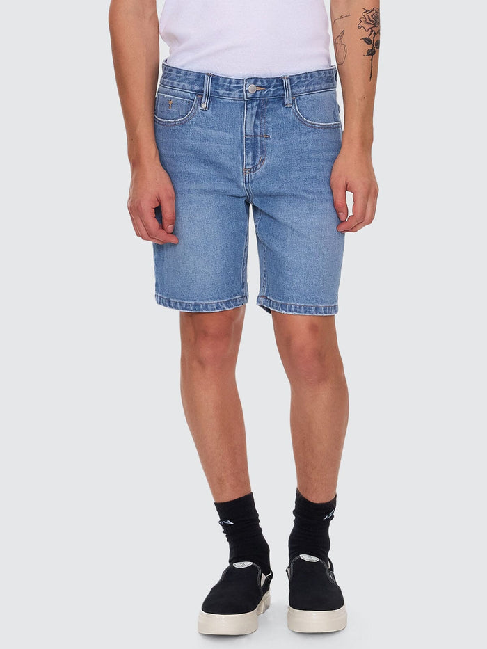 Bones Hemmed Denim Short - Dark Dust Blue 26