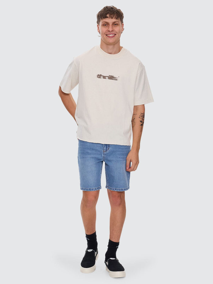 Bones Hemmed Denim Short - Dark Dust Blue 26