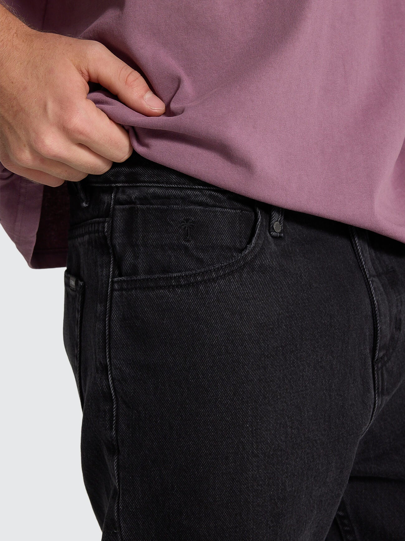 Unchopped Denim Jean - Aged Black 26