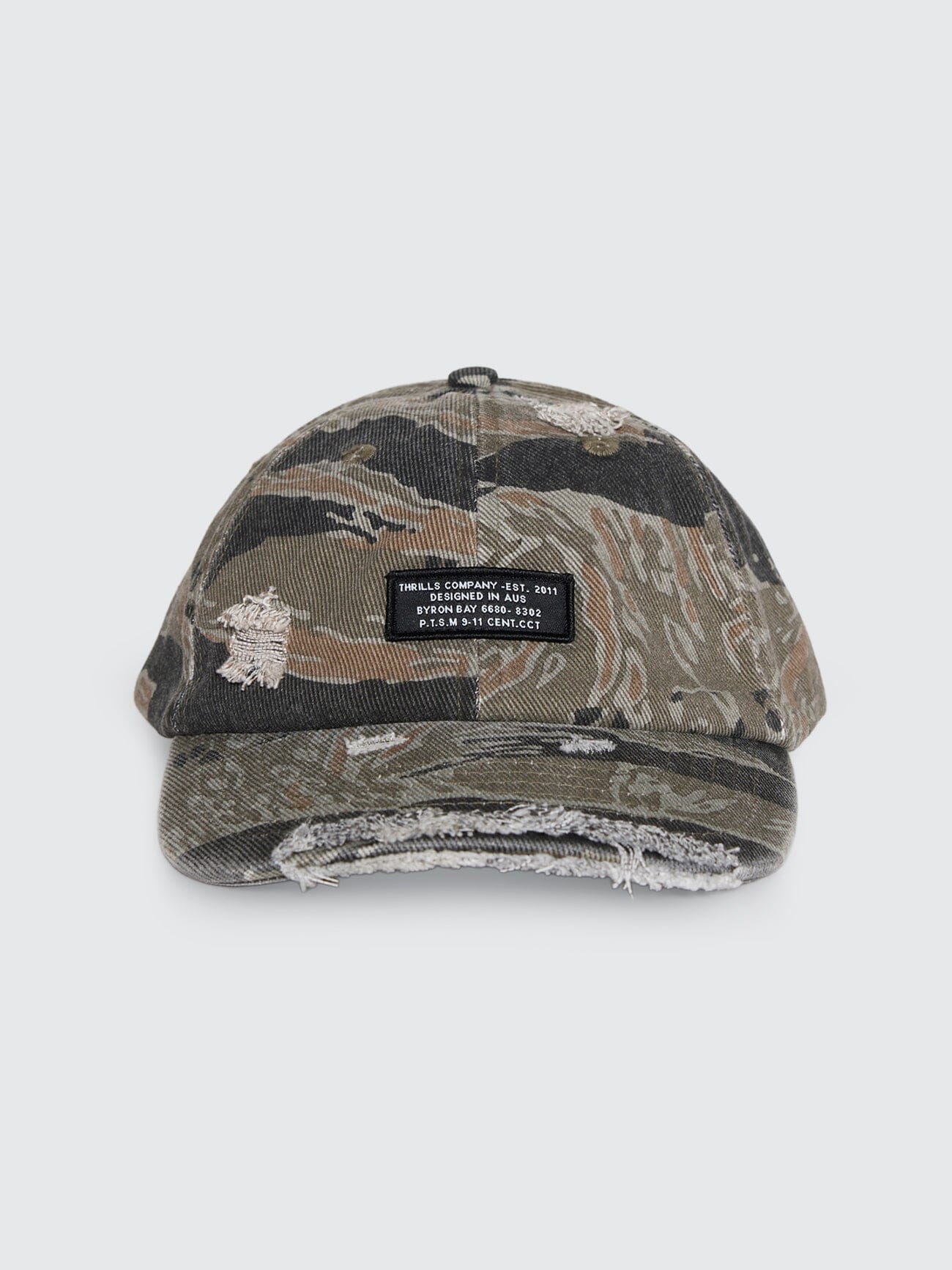 Issued 6 Panel Camo Cap - Black Tiger