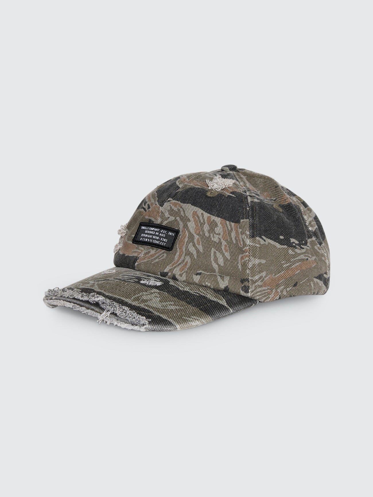 Issued 6 Panel Camo Cap - Black Tiger
