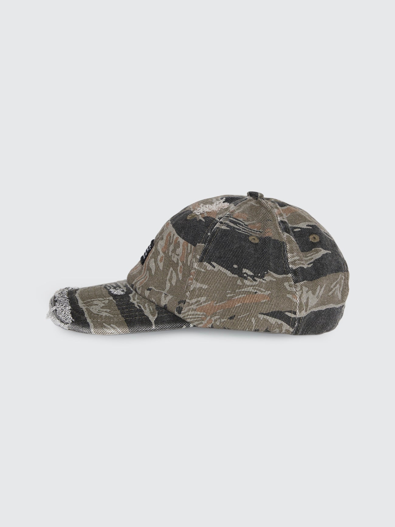 Issued 6 Panel Camo Cap - Black Tiger
