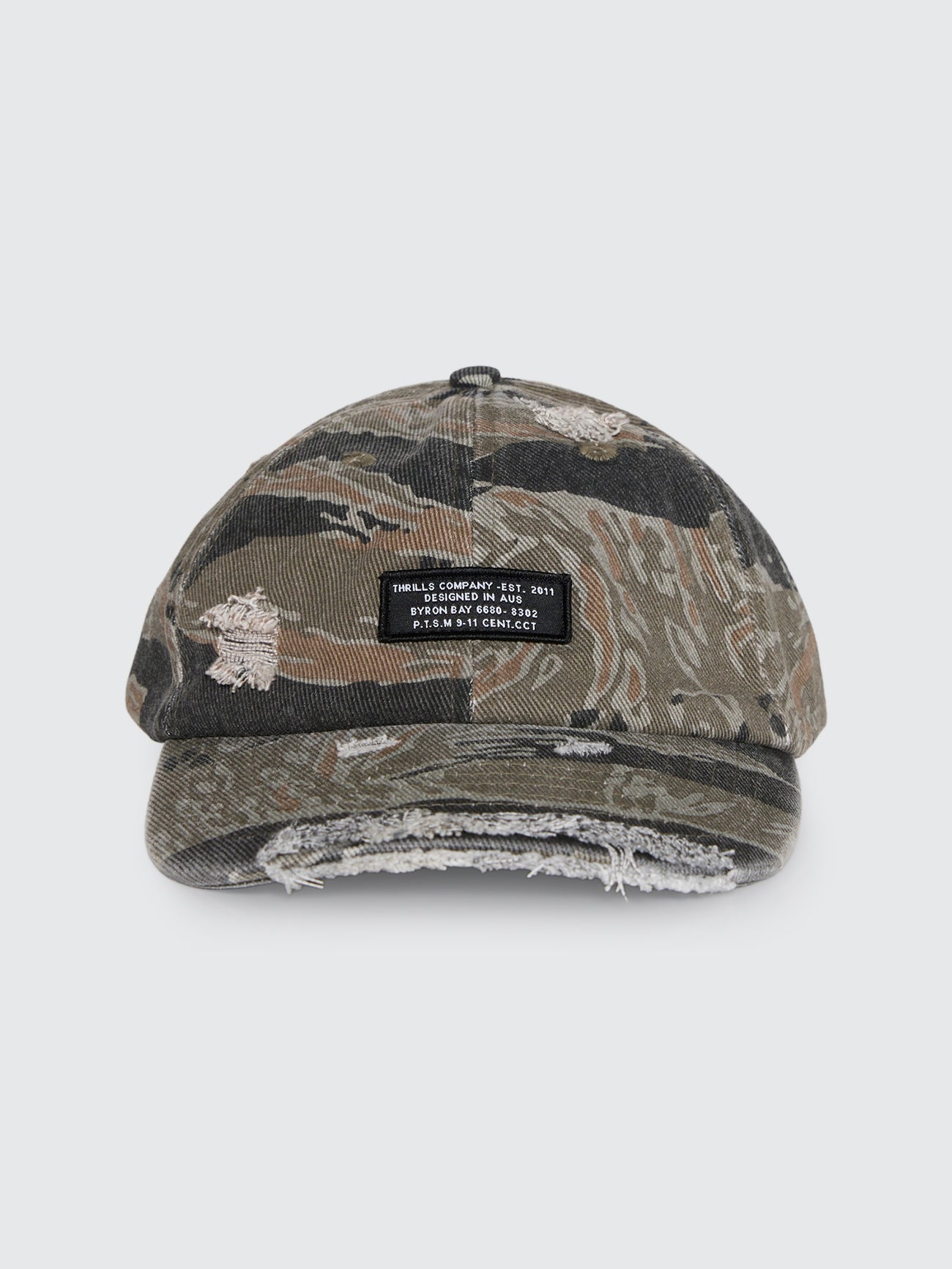 Issued 6 Panel Camo Cap - Black Tiger
