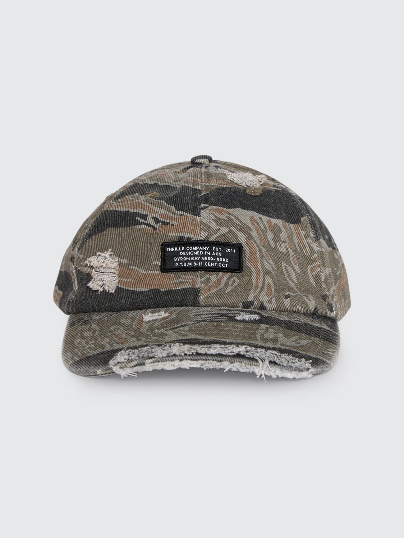 Issued 6 Panel Camo Cap - Black Tiger