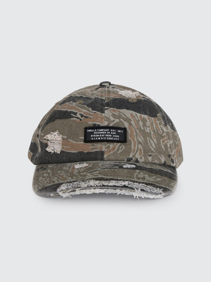Issued 6 Panel Camo Cap - Black Tiger