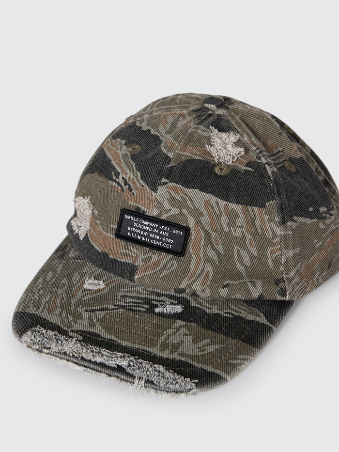 Issued 6 Panel Camo Cap - Black Tiger