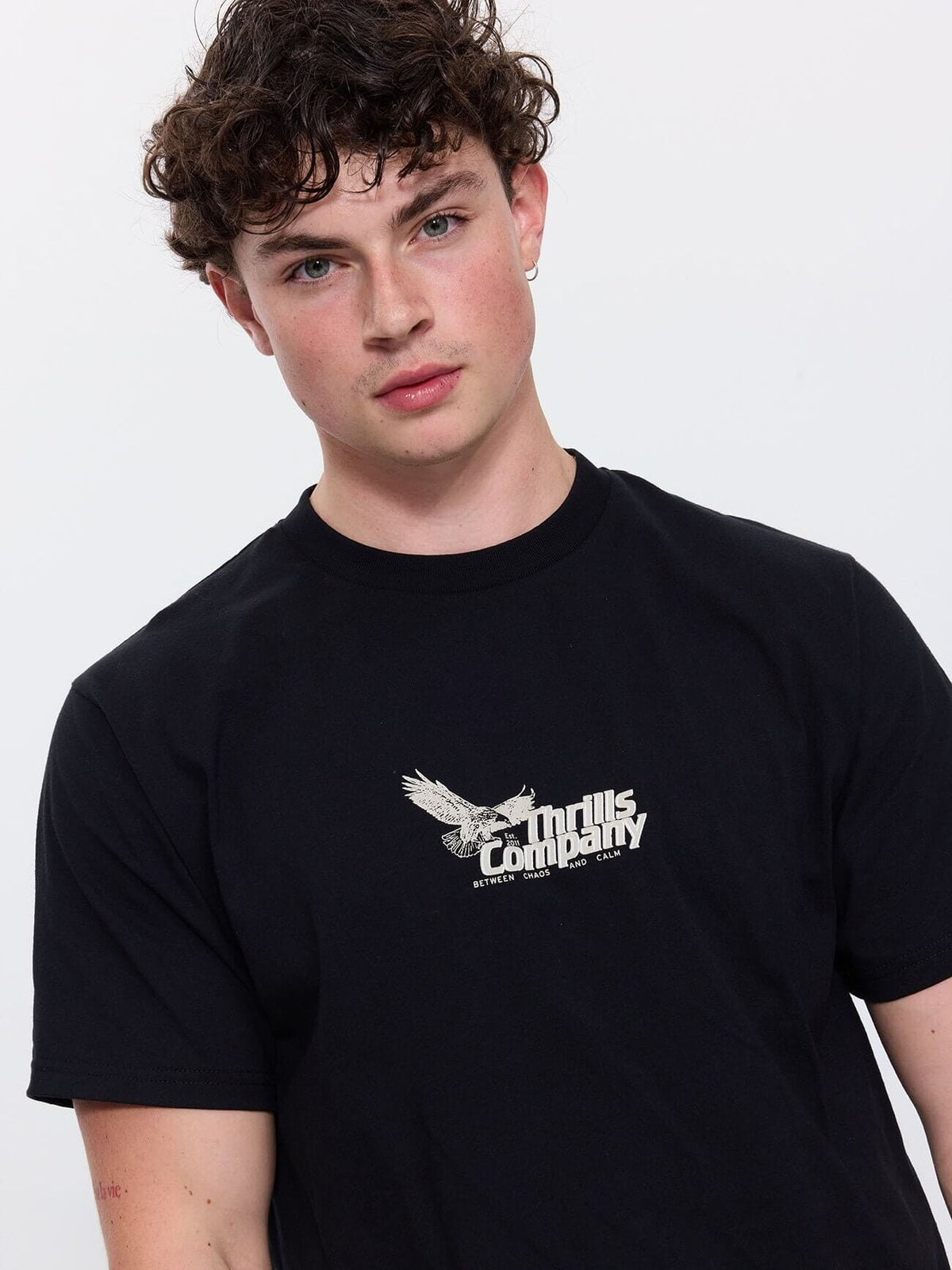 Between Chaos And Calm Merch Fit Tee - Black XS