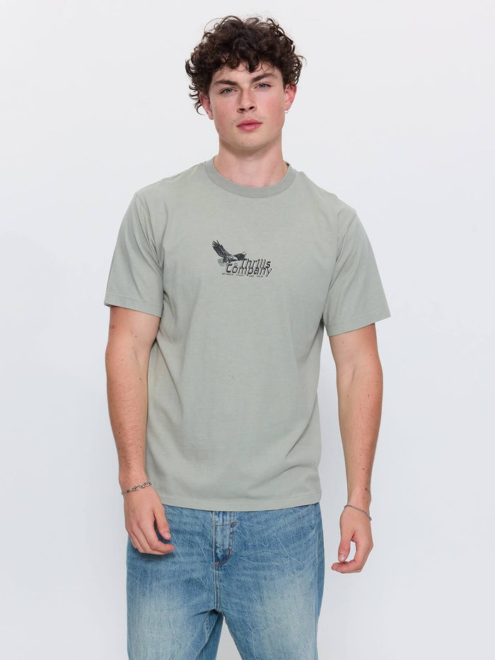 Between Chaos And Calm Merch Fit Tee - Dirty Sage XS
