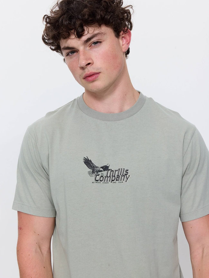 Between Chaos And Calm Merch Fit Tee - Dirty Sage XS