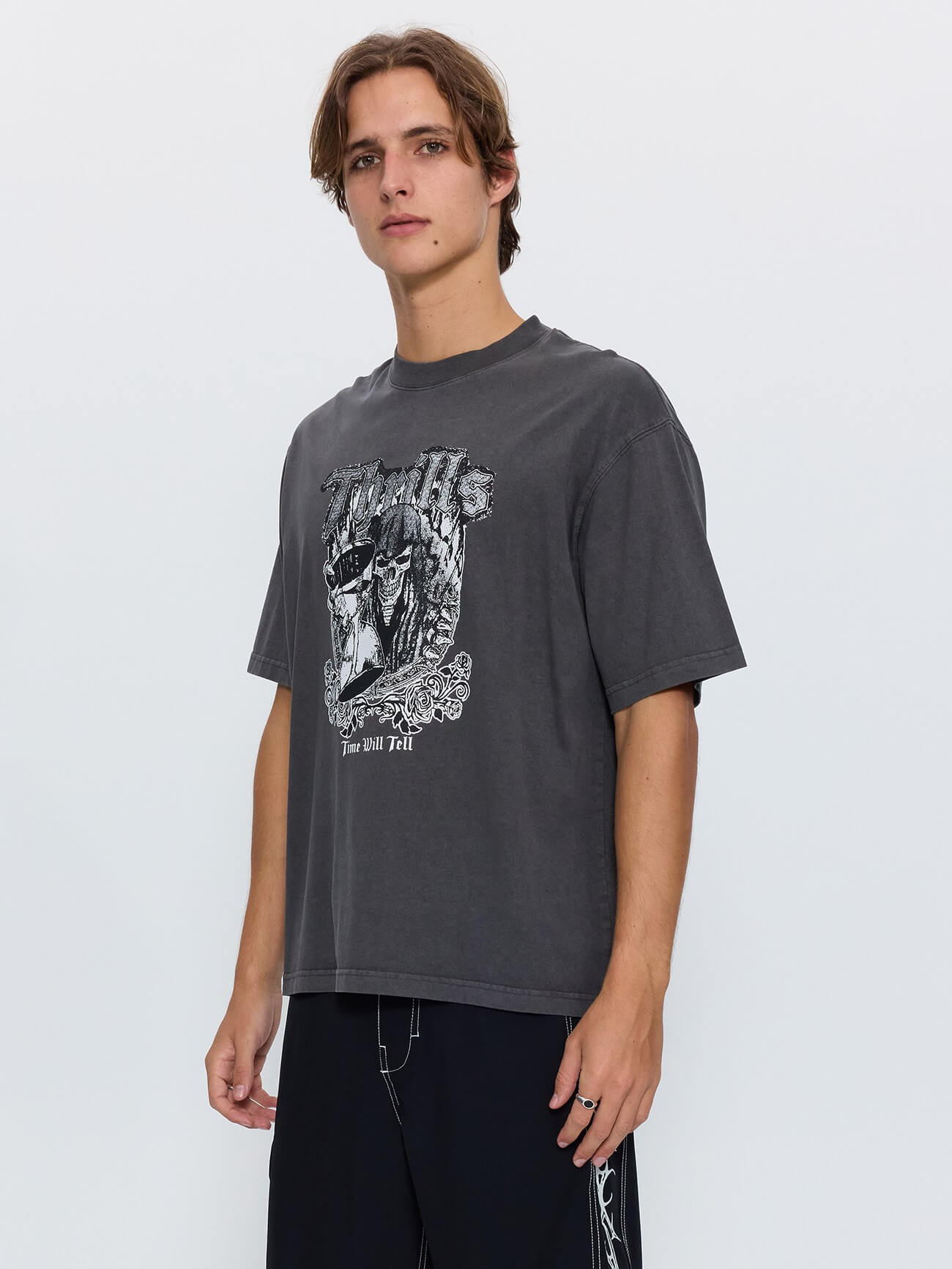 Times Been Told Box Crop Tee - Merch Black XS