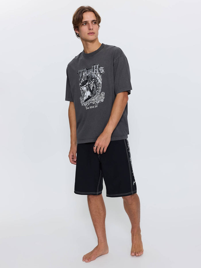 Times Been Told Box Crop Tee - Merch Black XS