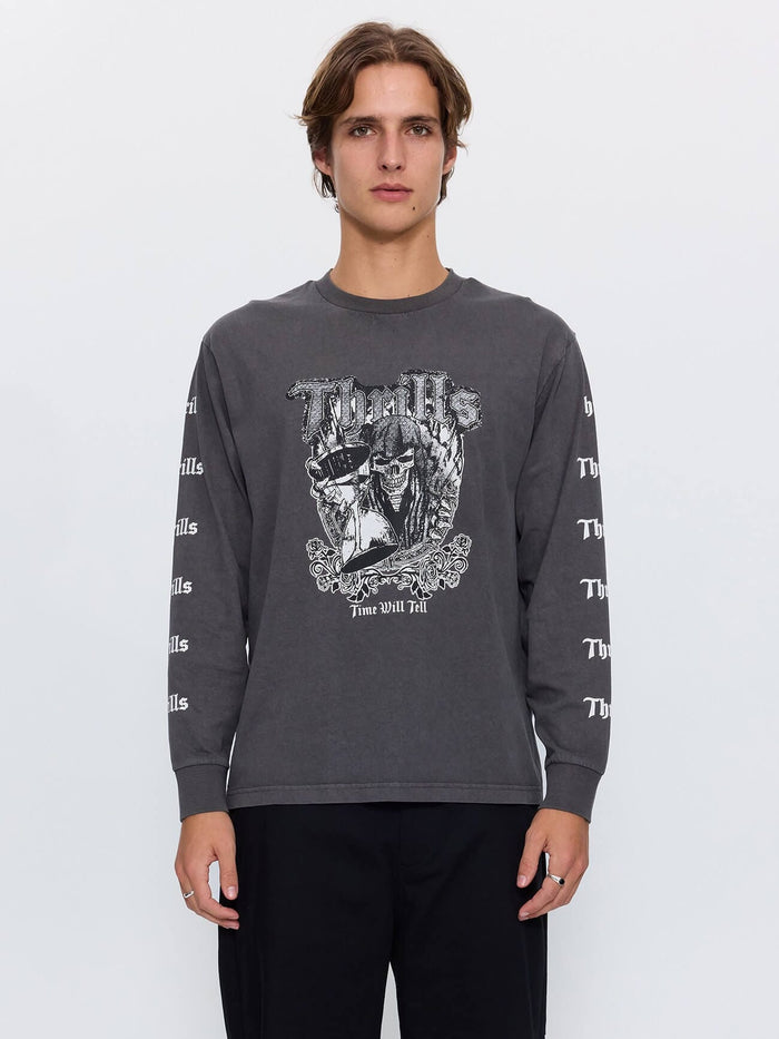Times Been Told Box Crop Long Sleeve Tee - Merch Black XS