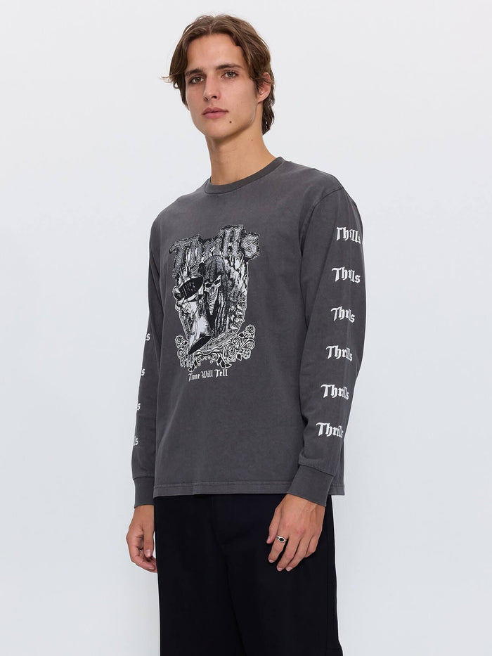 Times Been Told Box Crop Long Sleeve Tee - Merch Black XS