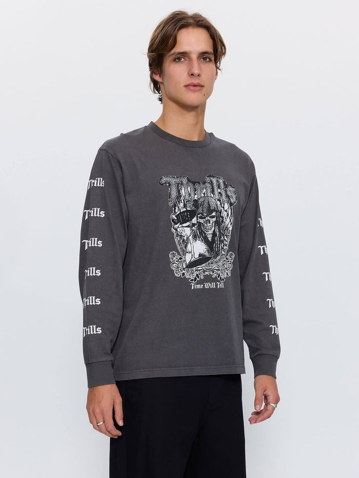 Times Been Told Box Crop Long Sleeve Tee - Merch Black XS
