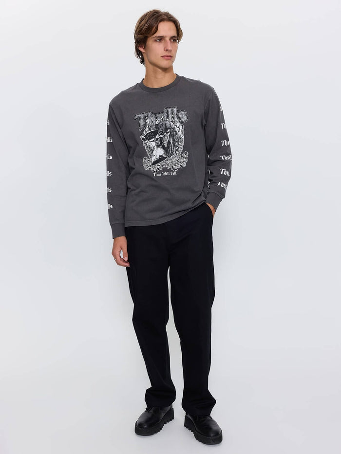 Times Been Told Box Crop Long Sleeve Tee - Merch Black XS
