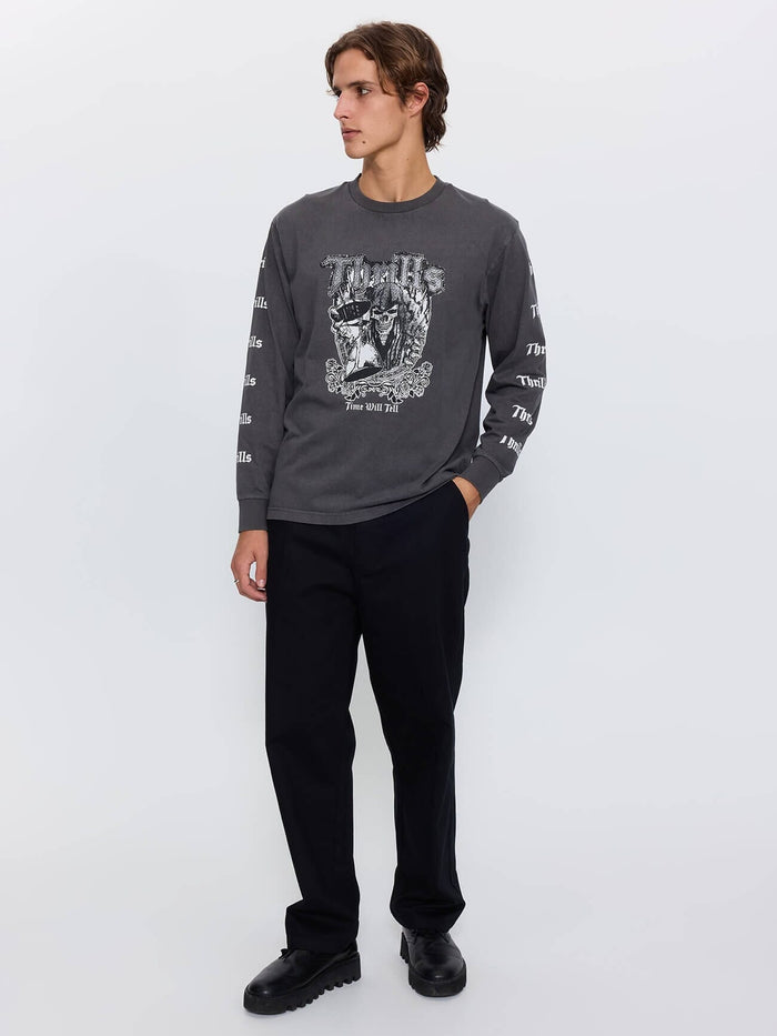 Times Been Told Box Crop Long Sleeve Tee - Merch Black XS