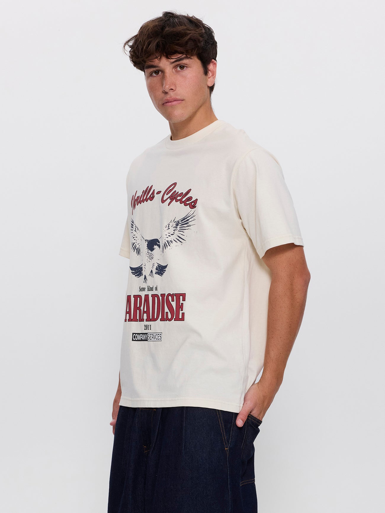 Get the Horns Merch Fit Tee - Heritage White XS