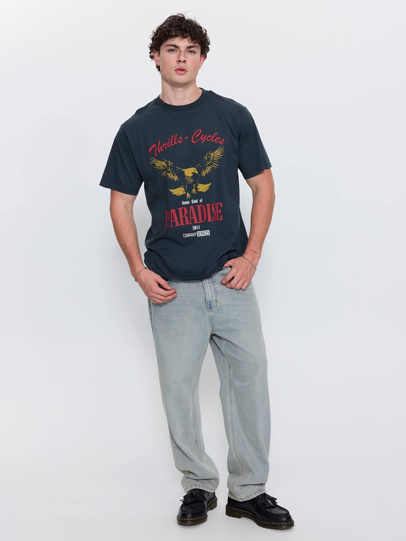 Get the Horns Merch Fit Tee - Petrol XS