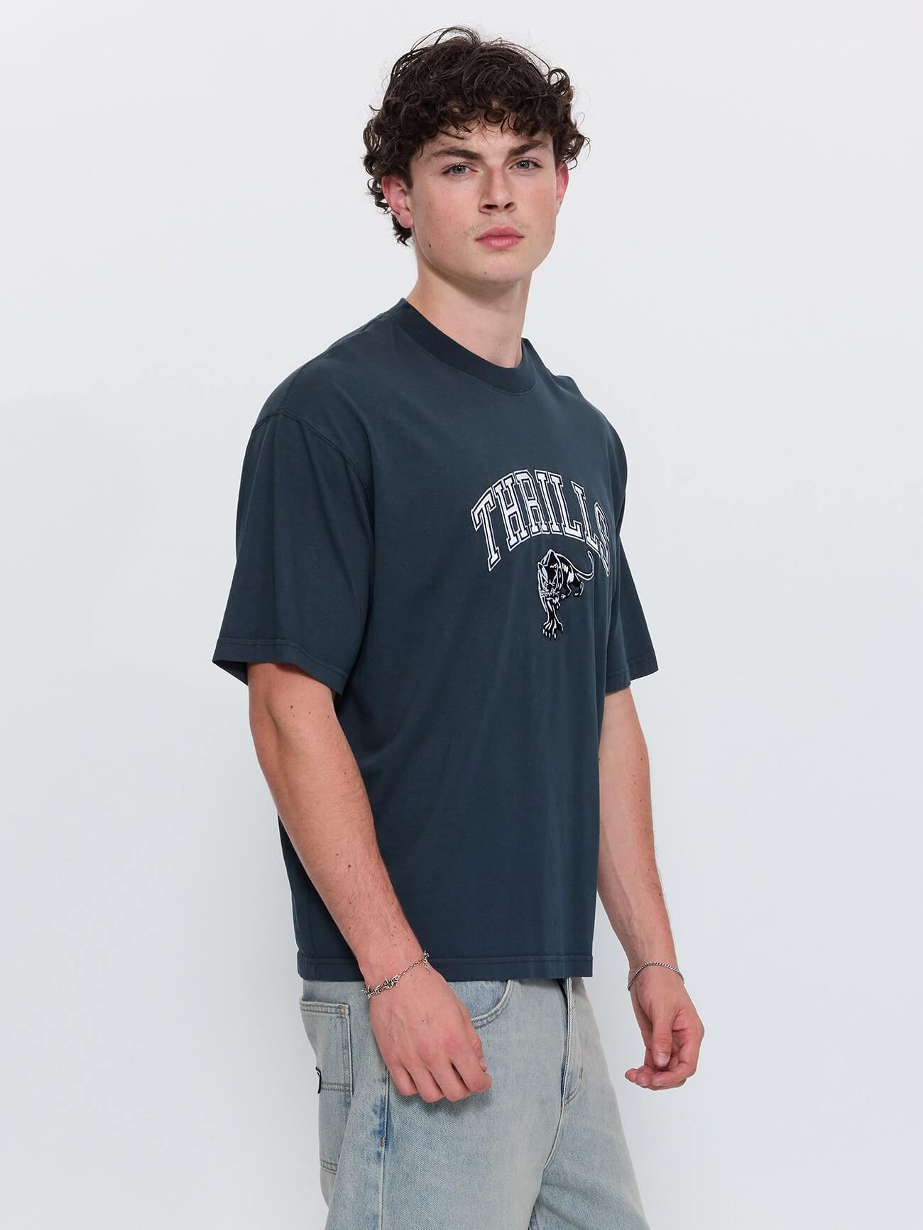 Eye of the Beholder Box Crop Tee - Petrol XS