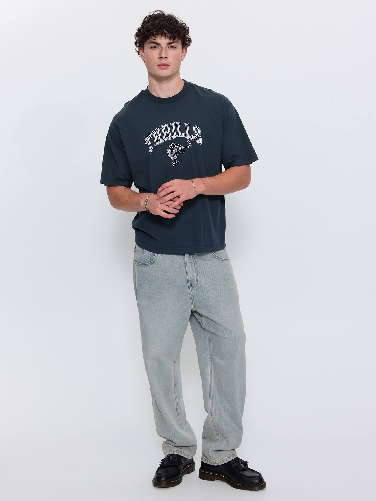 Eye of the Beholder Box Crop Tee - Petrol XS