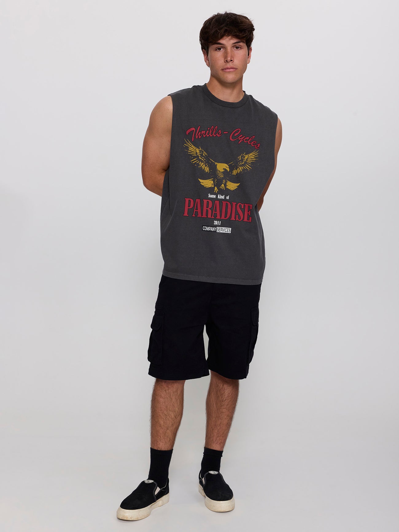 Get the Horns Merch Fit Muscle Tee - Merch Black XS