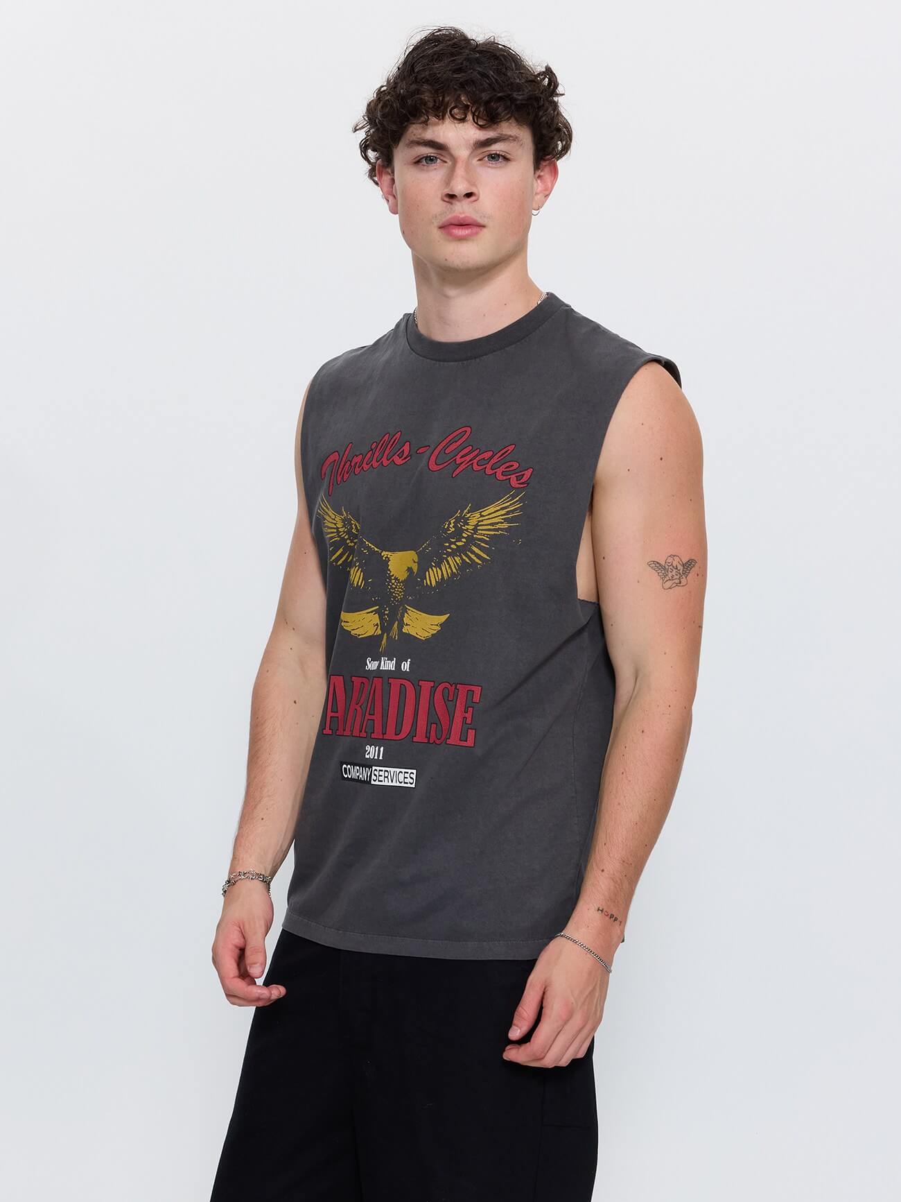 Get the Horns Merch Fit Muscle Tee - Merch Black XS