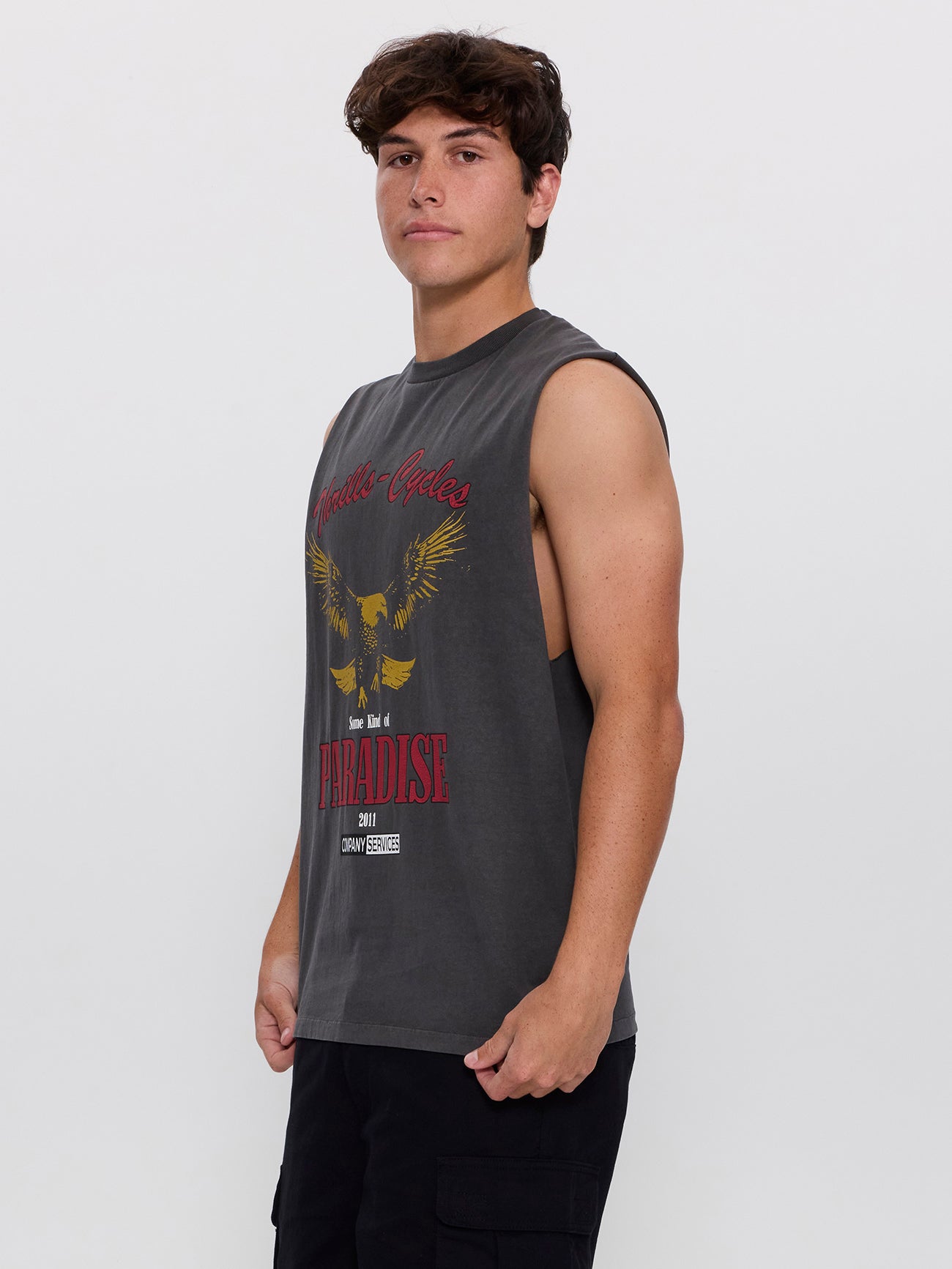 Get the Horns Merch Fit Muscle Tee - Merch Black XS