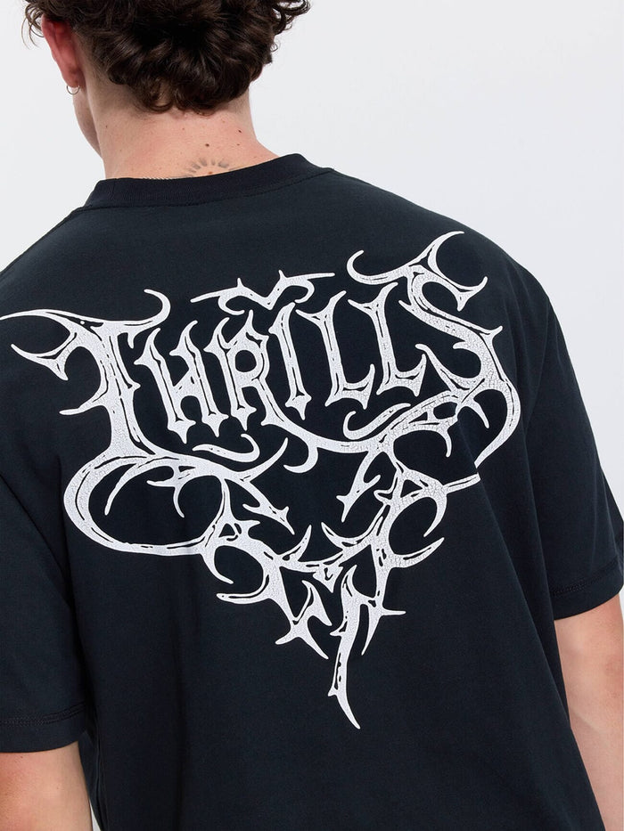 South of Heaven Box Crop Tee - Washed Black XS