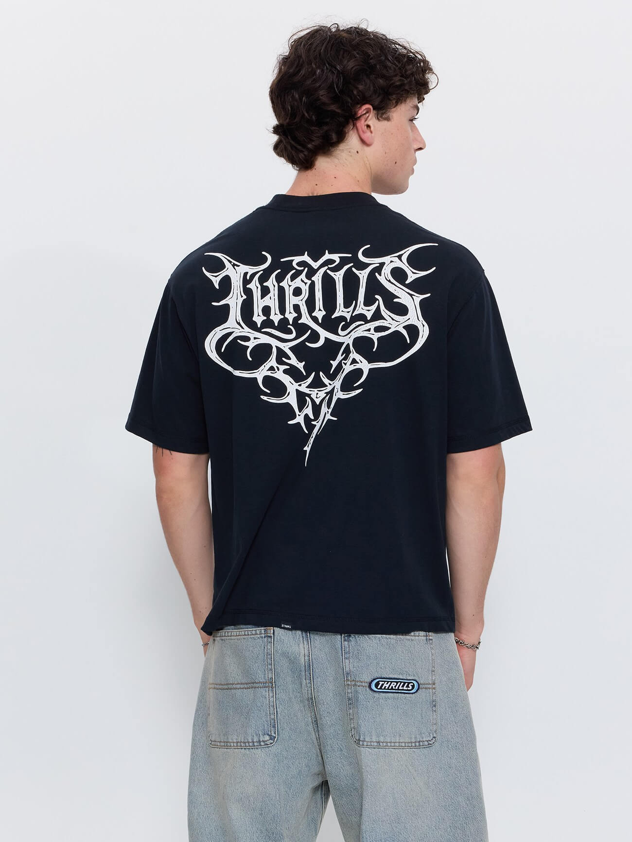 South of Heaven Box Crop Tee - Washed Black XS